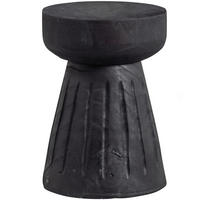 HOCKER in Holz Schwarz  - Schwarz, Design, Holz (28/40/28cm) - Livetastic