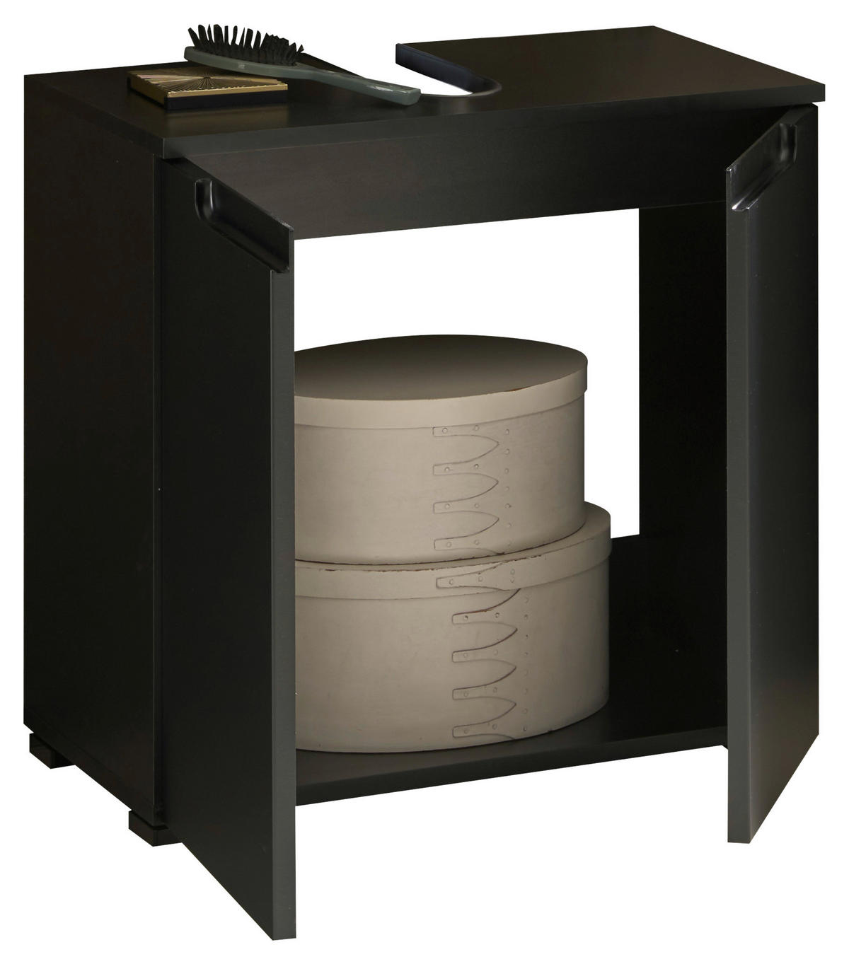 WASCHBECKENUNTERSCHRANK 60/57/32 cm  - Schwarz, Modern, Holzwerkstoff/Kunststoff (60/57/32cm) - MID.YOU