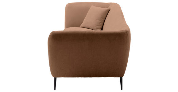 RÉCAMIERE Braun Chenille Zierkissen, Rücken echt  - Schwarz/Braun, KONVENTIONELL, Textil/Metall (224/70/97cm) - Hom`in