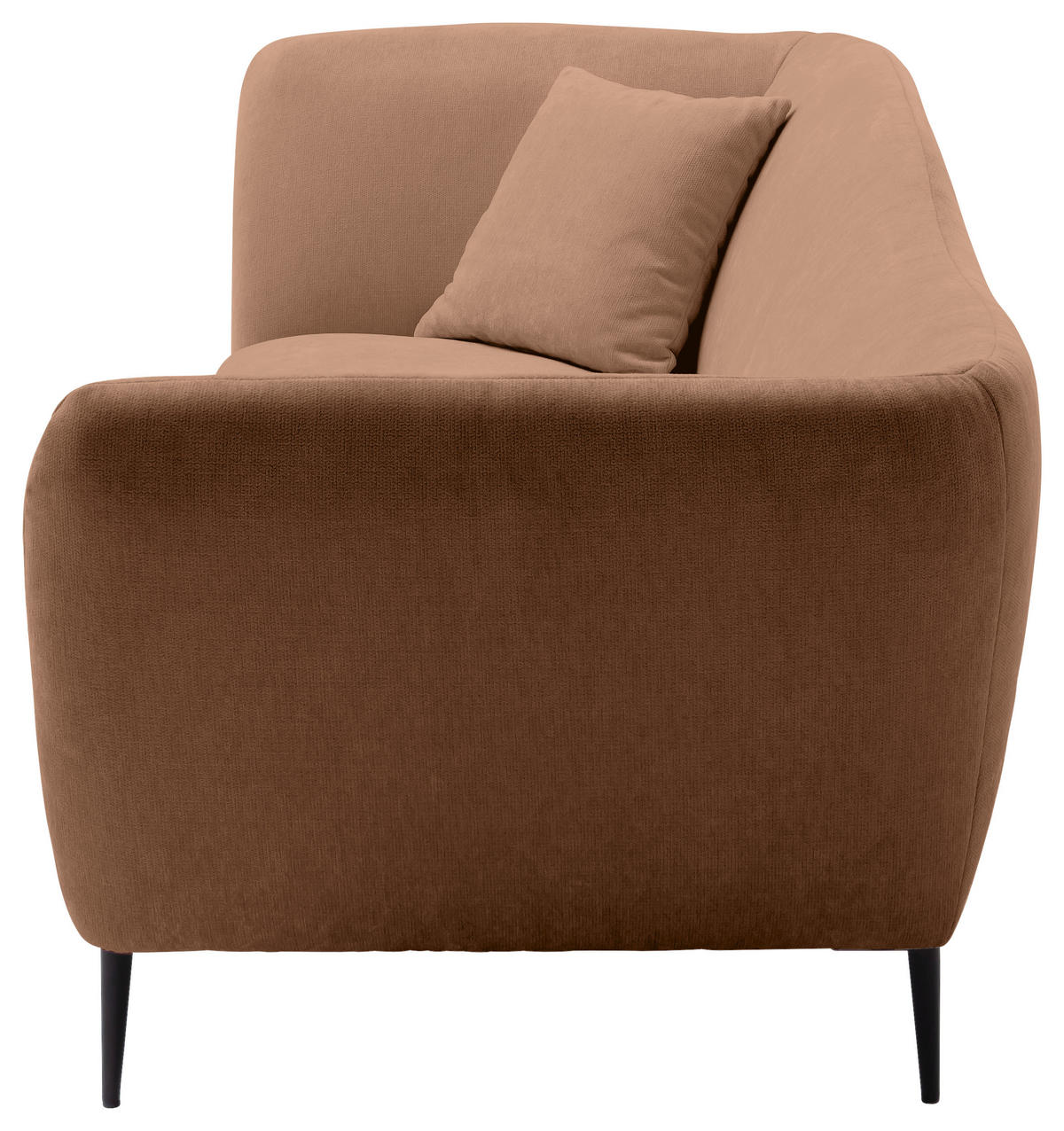 RÉCAMIERE Braun Chenille Zierkissen, Rücken echt  - Schwarz/Braun, KONVENTIONELL, Textil/Metall (224/70/97cm) - Hom`in