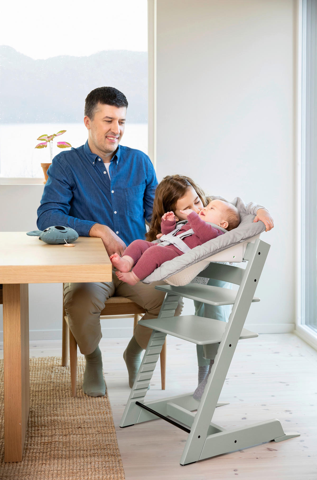 HOCHSTUHL-SET Tripp Trapp Bundles  - Salbeigrün, Basics, Holz (83/65/46cm) - Stokke