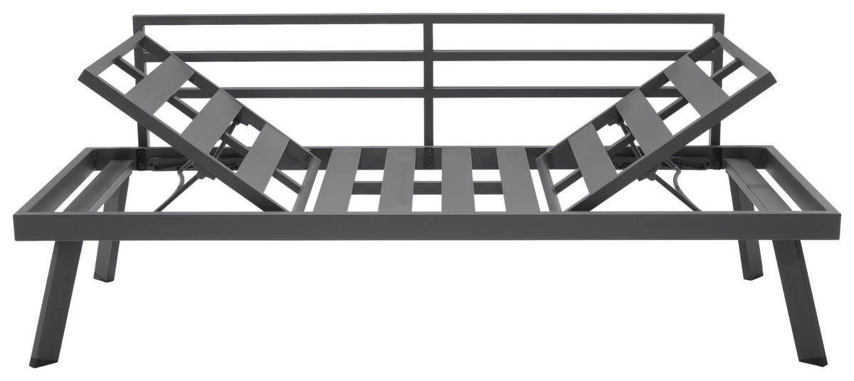 3-SITZER-BANK 180/82/80,1 cm Flachgewebe Dunkelgrau  - Dunkelgrau, MODERN, Textil/Metall (180/82/80,1cm) - Amatio