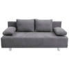 SCHLAFSOFA  mit Schlafen auf Sitzhöhe, Rücken echt Samt Anthrazit  - Chromfarben/Anthrazit, Design, Kunststoff/Textil (194/77/89cm) - MID.YOU
