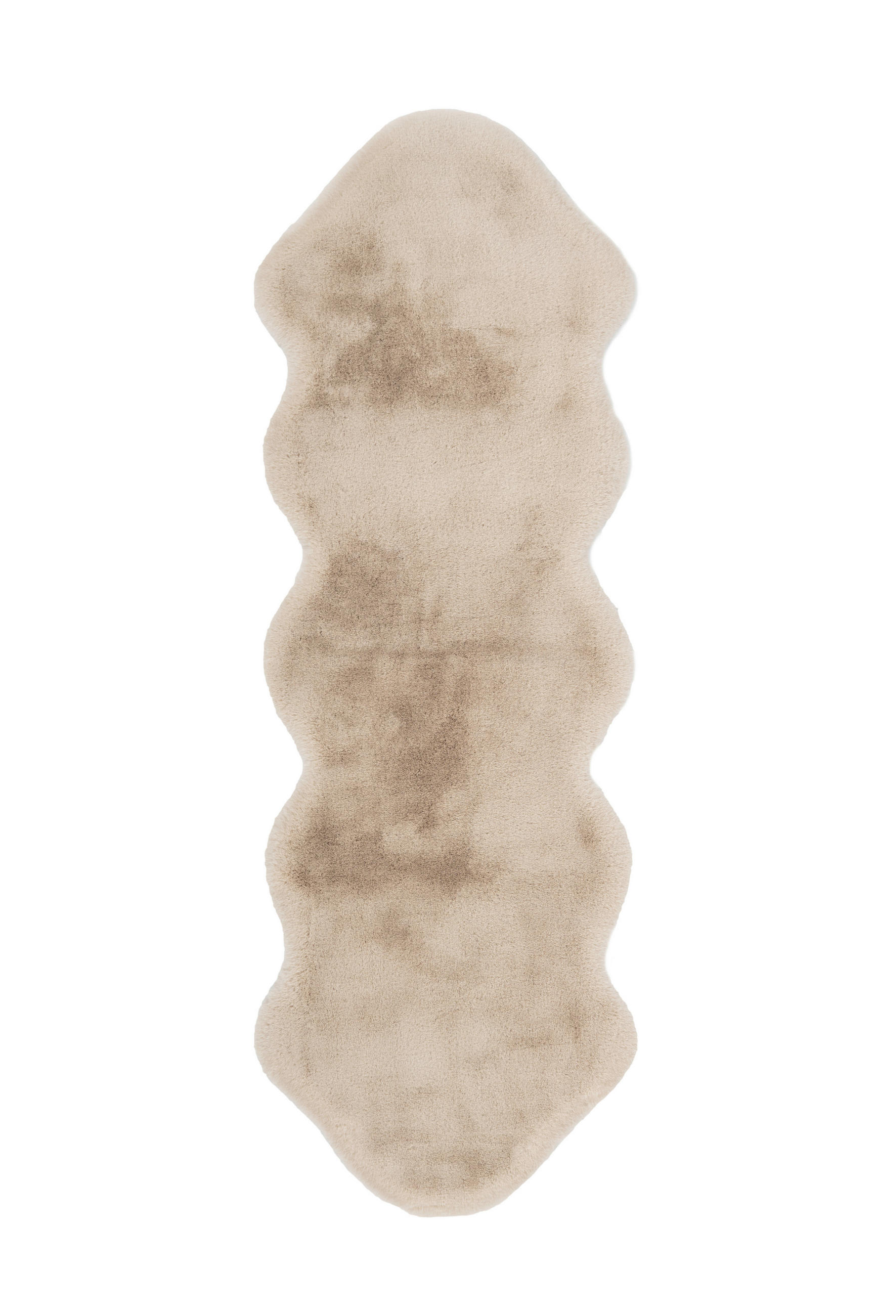 UMĚLÁ KOŽEŠINA, 60/180 cm, krémová - krémová, Trend, textil (60/180cm)