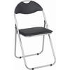 KLAPPSTUHL Lederlook Schwarz, Alufarben  - Schwarz/Alufarben, Design, Textil/Metall (44/80/47cm)