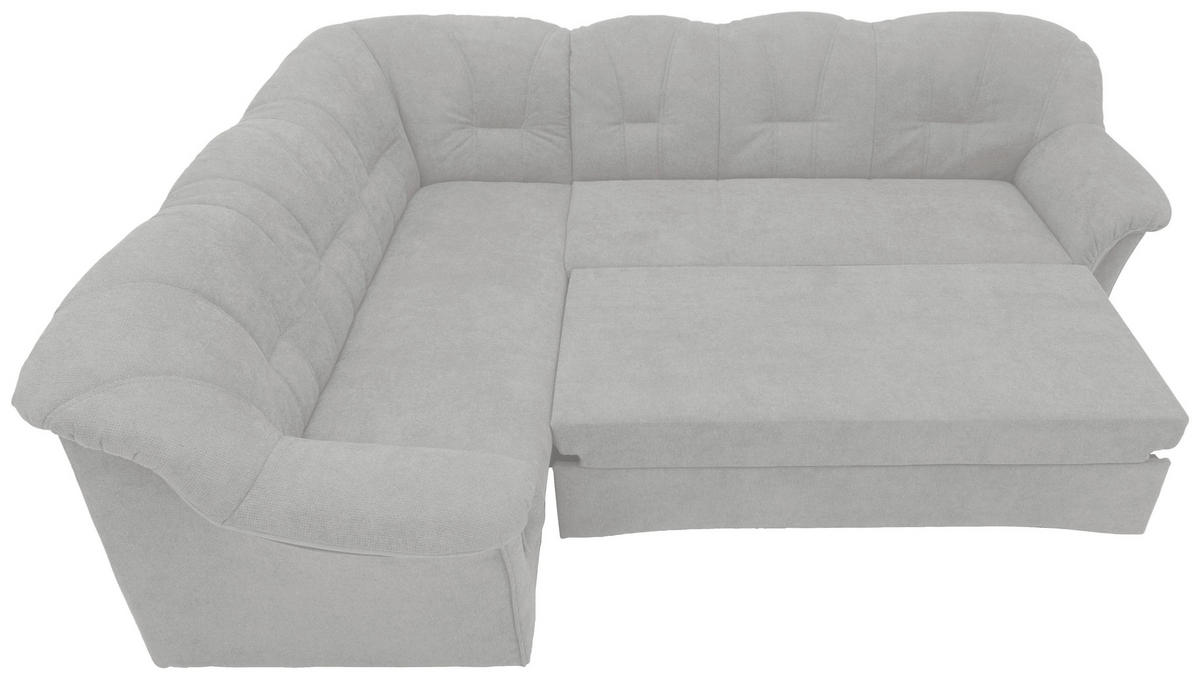 ECKSCHLAFSOFA Hellgrau Mikrofaser  - Hellgrau/Schwarz, KONVENTIONELL, Kunststoff/Textil (192/243cm) - MID.YOU