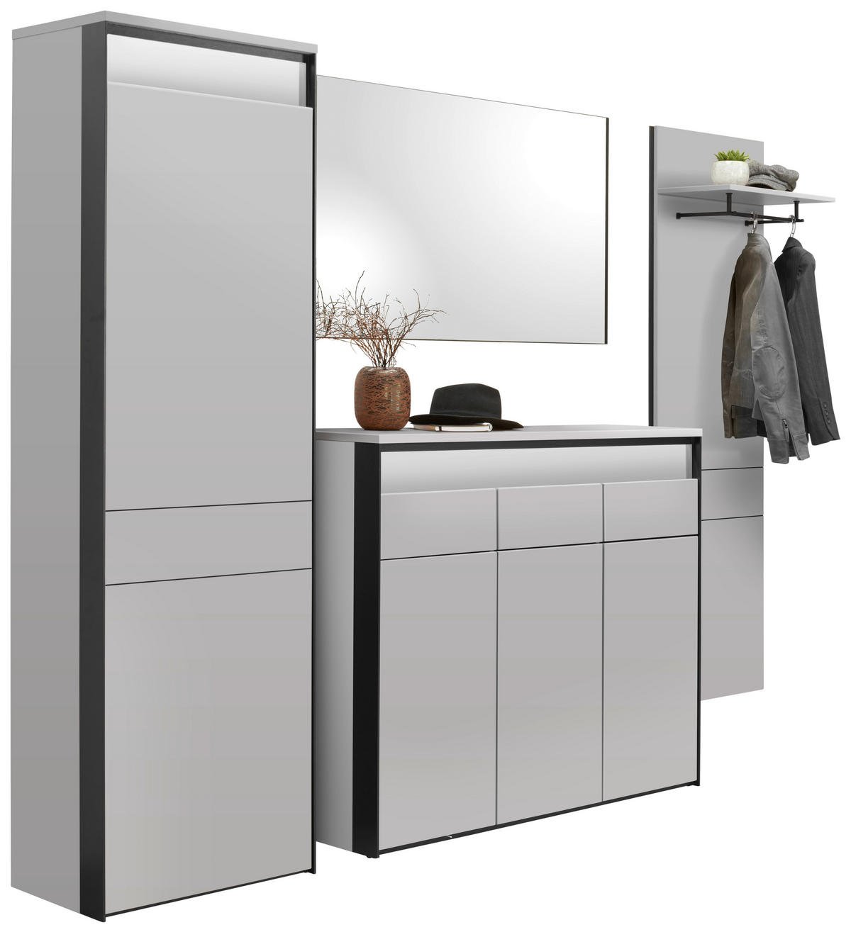 GARDEROBE - Kaschmir/Schwarz, KONVENTIONELL, Holzwerkstoff (268/490/108cm) - Voleo