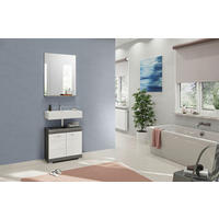 BADEZIMMER 2-teilig  in 60 cm  - Weiß Hochglanz, MODERN, Holzwerkstoff/Kunststoff (60cm) - MID.YOU