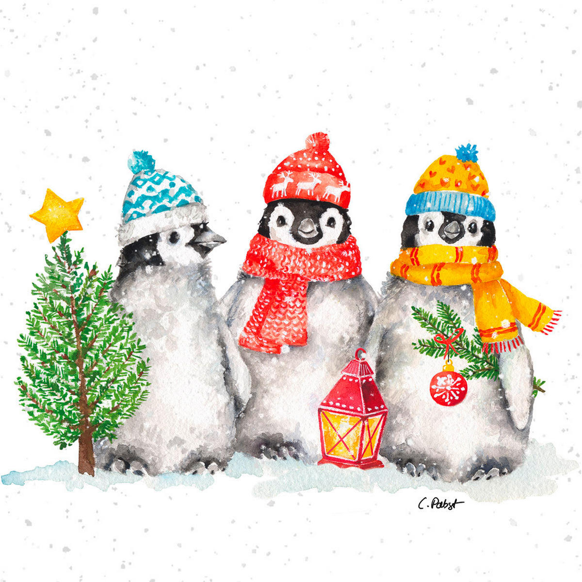 SERVIETTE  17.5/17.5 cm   - Multicolor, Trend, Papier (17.5/17.5cm)