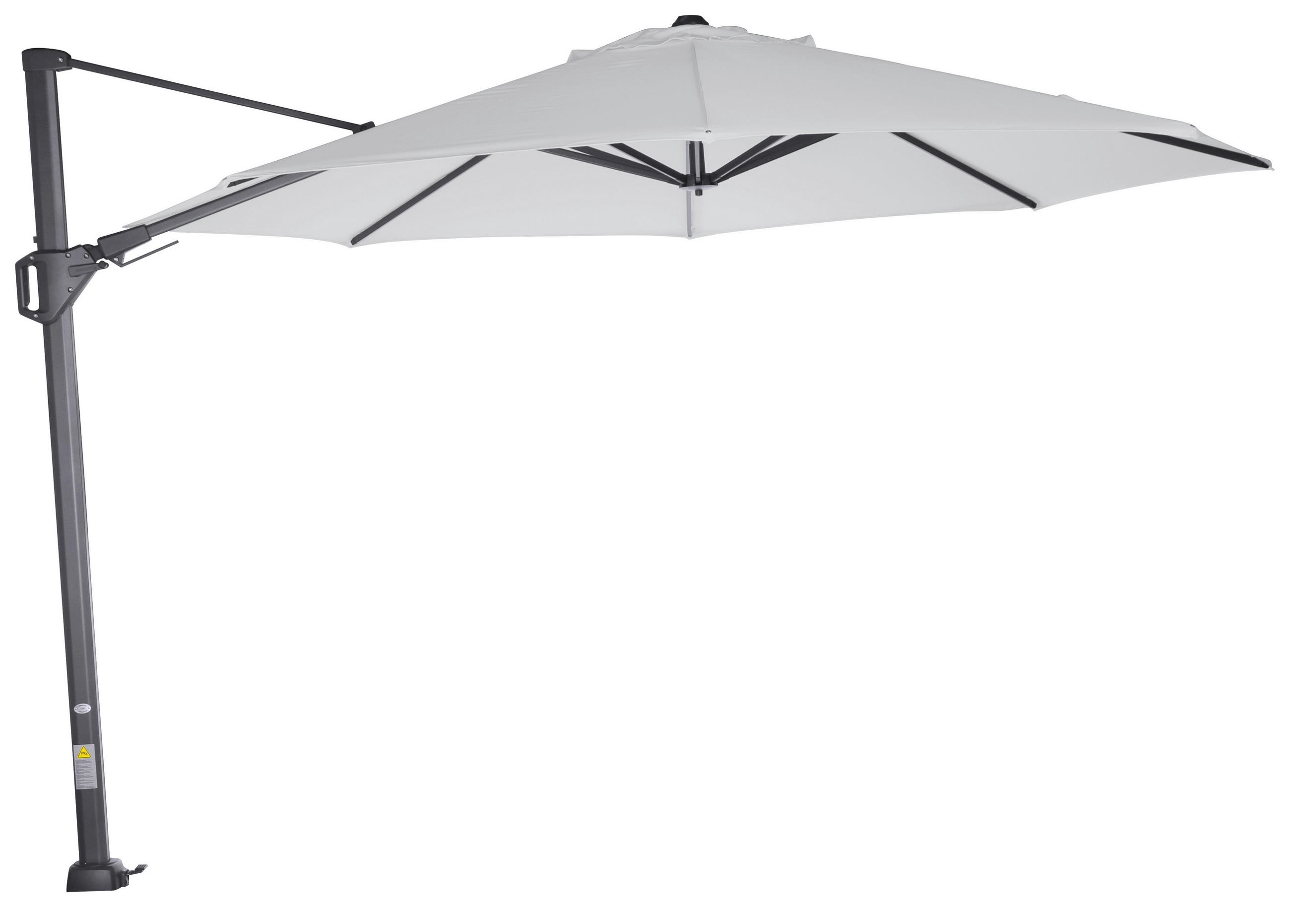 AMPELSCHIRM 350 cm  - Anthrazit/Grau, KONVENTIONELL, Textil/Metall (350/350cm) - Siena Garden