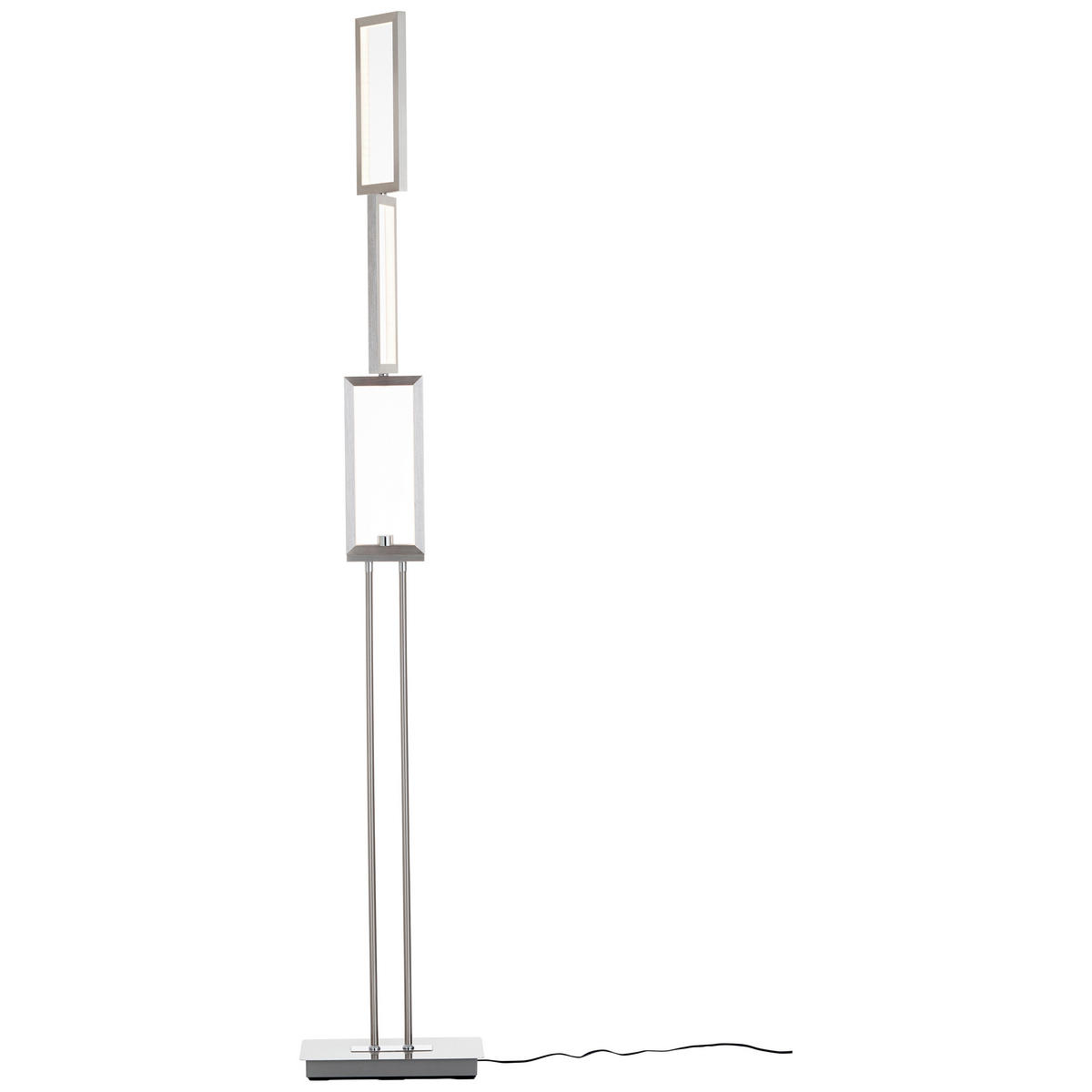 LED-STEHLEUCHTE 27/15/157 cm    - Alufarben, Design, Kunststoff/Metall (27/15/157cm) - Brilliant