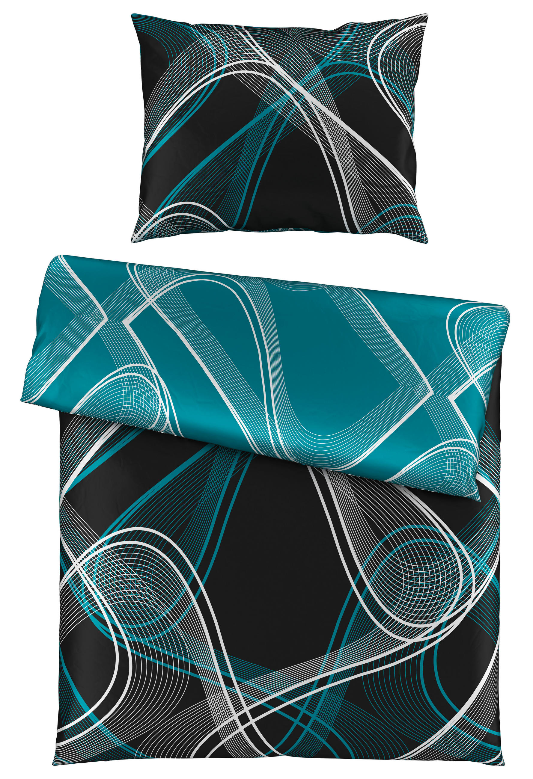 KÉTOLDALAS ÁGYNEMŰHUZAT 140/200 cm  - Kék/Fekete, Trend, Textil (140/200cm) - Novel