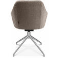 ARMLEHNSTUHL  in Aluminium Flachgewebe  - Alufarben/Naturfarben, Design, Textil/Metall (58/81,5-84,5/60cm) - Johann Jakob