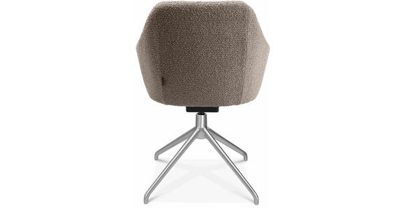 ARMLEHNSTUHL in Aluminium Flachgewebe - Alufarben/Naturfarben, Design, Textil/Metall (58/81,5-84,5/60cm) - Johann Jakob