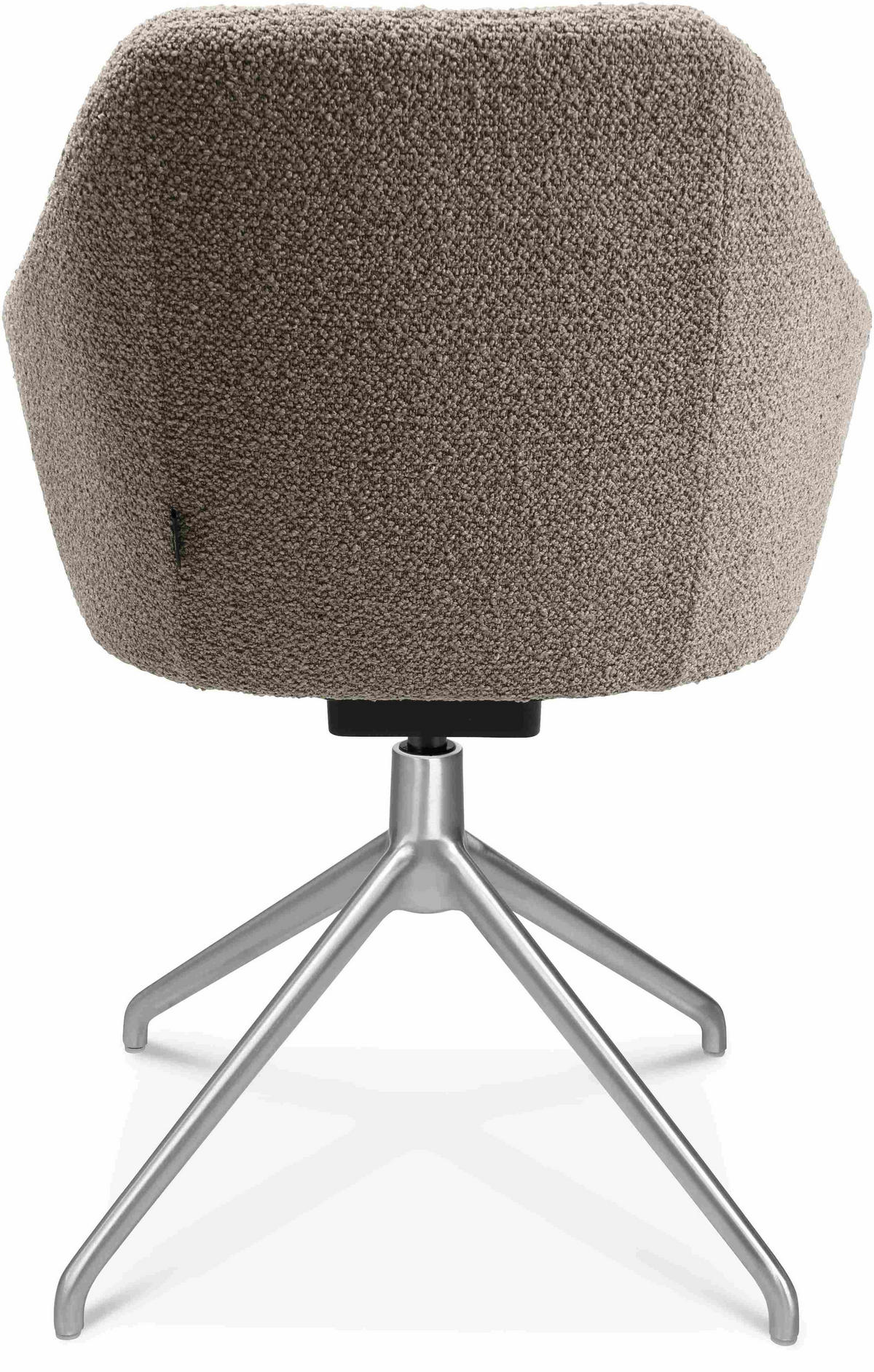 ARMLEHNSTUHL  in Aluminium Flachgewebe  - Alufarben/Naturfarben, Design, Textil/Metall (58/81,5-84,5/60cm) - Johann Jakob