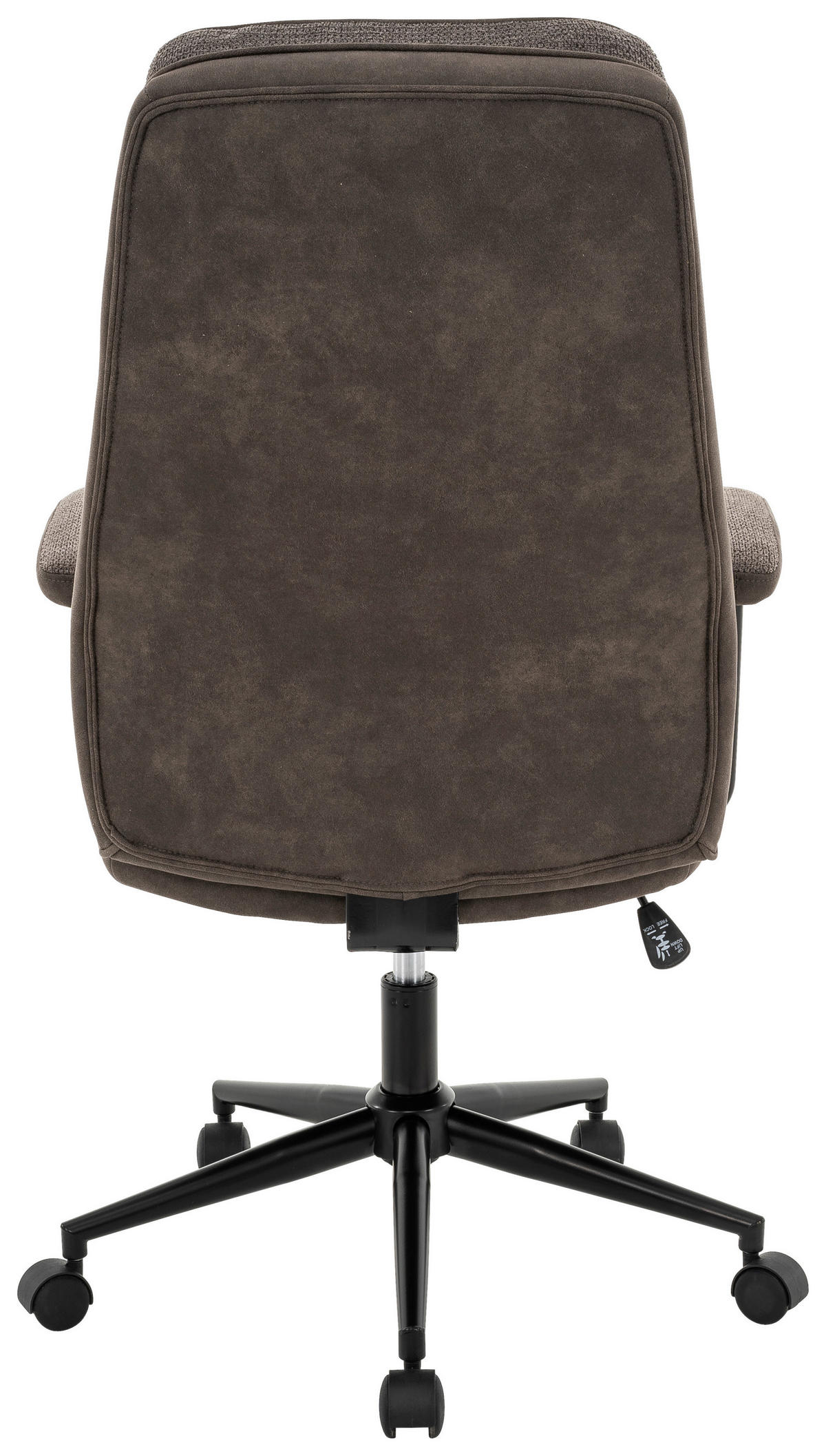 OKRETNA STOLICA  siva, crna  metal, tekstil  - siva/crna, Moderno, metal/tekstil (64/106-114/72cm)