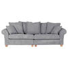 BIG SOFFA i manchester ljusgrå  - ljusgrå/ekfärgad, Lifestyle, trä/textil (264/70/111cm) - Livetastic
