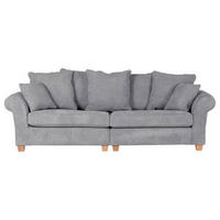 BIG SOFFA i manchester ljusgrå  - ljusgrå/ekfärgad, Lifestyle, trä/textil (264/70/111cm) - Livetastic