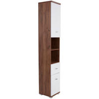 HOCHSCHRANK 35,5/190/31,5 cm  - Eichefarben/Alufarben, KONVENTIONELL, Holzwerkstoff/Kunststoff (35,5/190/31,5cm) - MID.YOU