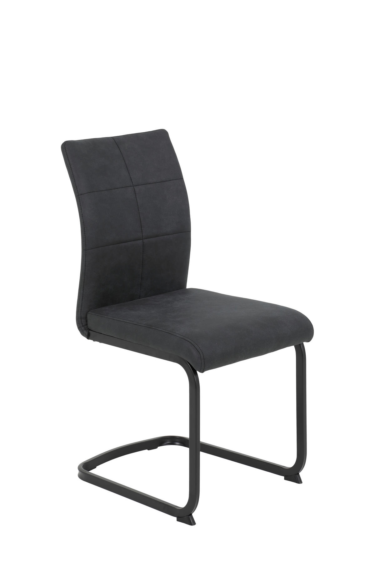 TISCHGRUPPE Anthrazit, Alteiche  - Alteiche/Anthrazit, MODERN, Textil/Metall (80/76/80cm) - MID.YOU