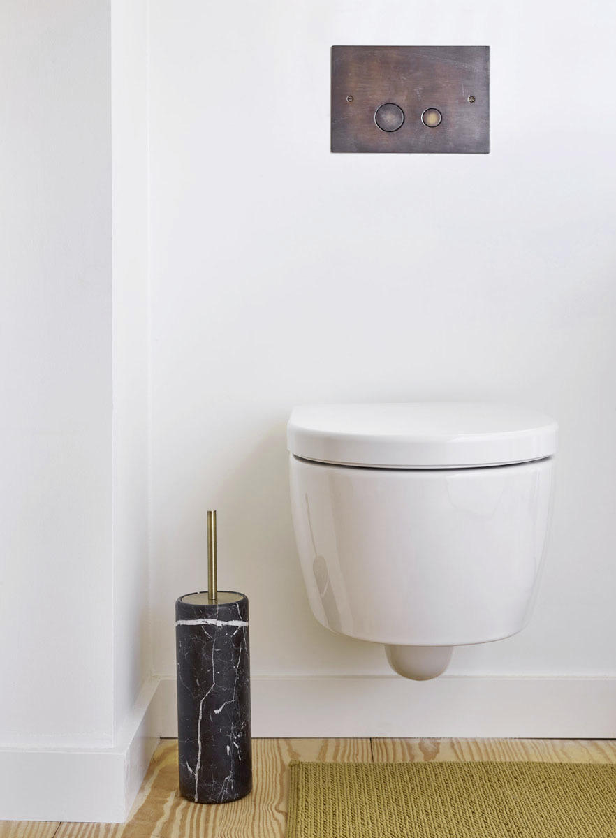 DRŽÁK NA WC ŠTĚTKU   - černá, Basics, kámen (9.5/38.5cm) - Aquanova