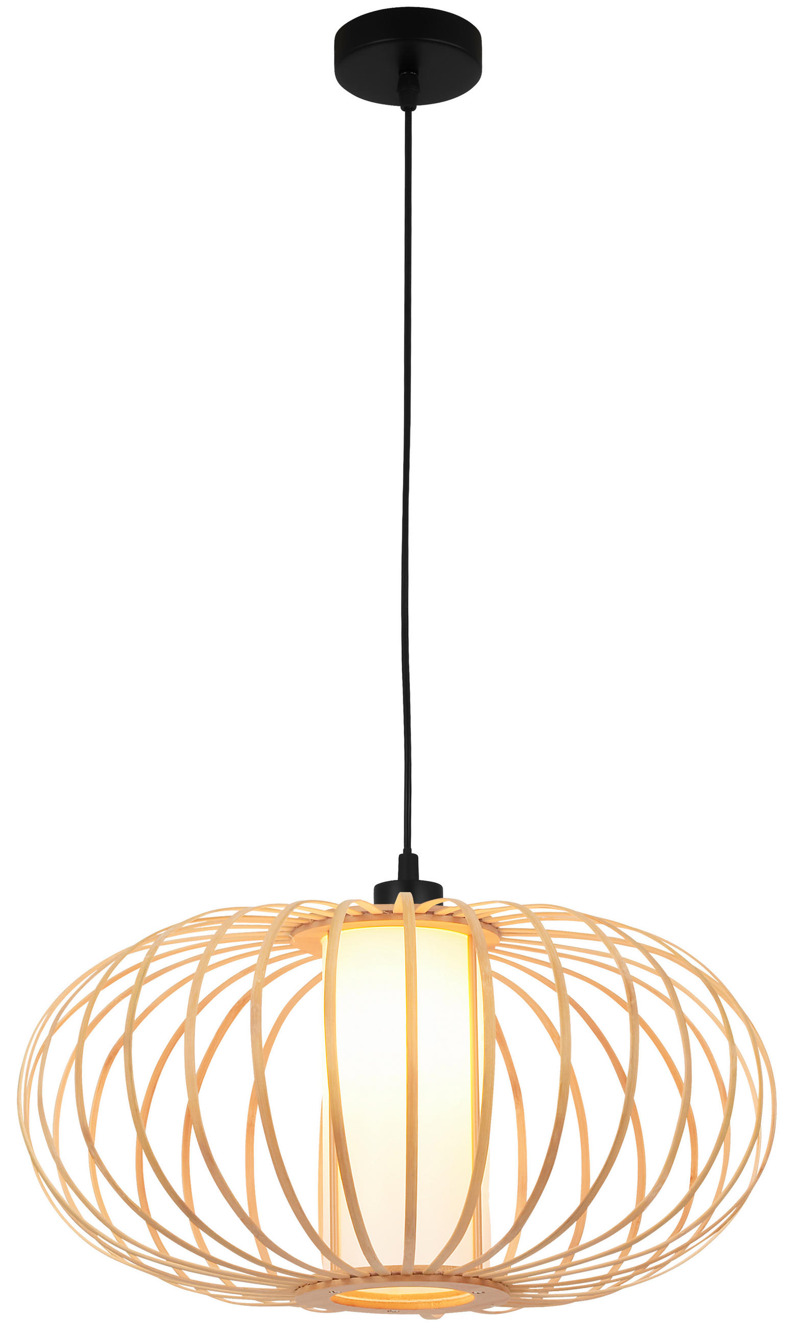 VISEČA SVETILKA  Bambo      45/120 cm      E27 - Natur, kovina/les (45/120cm)