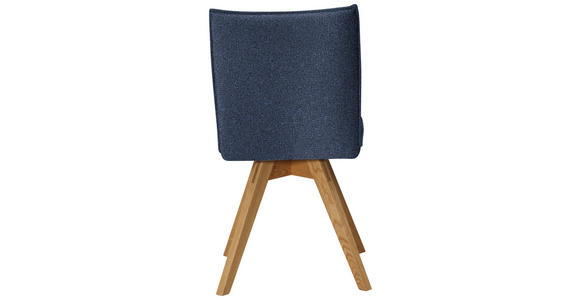 STUHL in Holz, Textil Eichefarben, Dunkelblau - Eichefarben/Dunkelblau, KONVENTIONELL, Holz/Textil (60/91/61cm) - Moderano