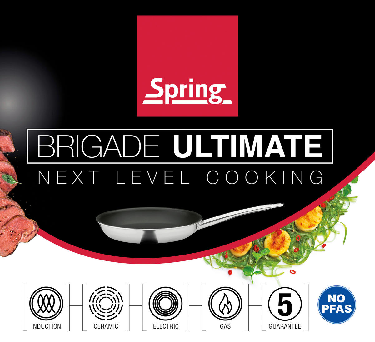 WOKPFANNE BRIGADE ULTIMATE  - Schwarz, Basics, Metall (28/9cm) - Spring