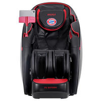 MASSAGESESSEL FC BAYERN MÜNCHEN  mit Lederlook Rot, Schwarz integrierte Lautsprecher, Relaxfunktion, Liegefunktion, Sitzheizung, Netzbetrieb, Massagefunktion, Herz-Waage-Funktion, integrierter Akku, abwischbar, ausziehbare Fußstütze, Bluetooth-Lautsprecher, Rückenlehne in S-Form  - Rot/Schwarz, KONVENTIONELL, Kunststoff/Textil (177-190/130/86cm) - Welnova