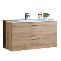 KOMBINOVANI UGRADNI UMIVAONIK  boja hrasta  - boja hrasta/bela, Moderno, kamen/pločasti materijal (99cm) - Xora