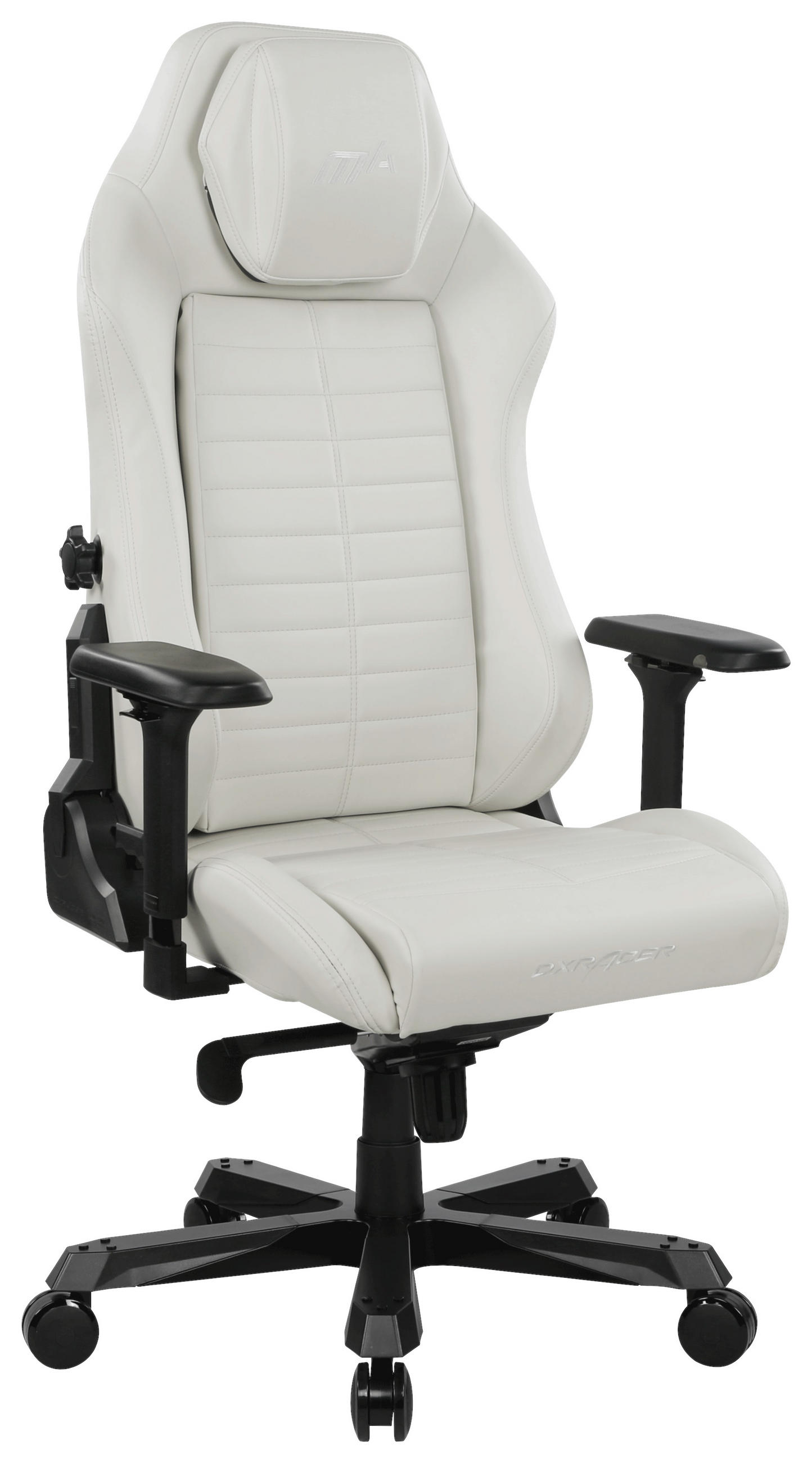 GAMINGSTUHL in Lederlook Schwarz, Weiß - Schwarz/Weiß, LIFESTYLE, Textil/Metall (78/136/78cm) - Dxracer