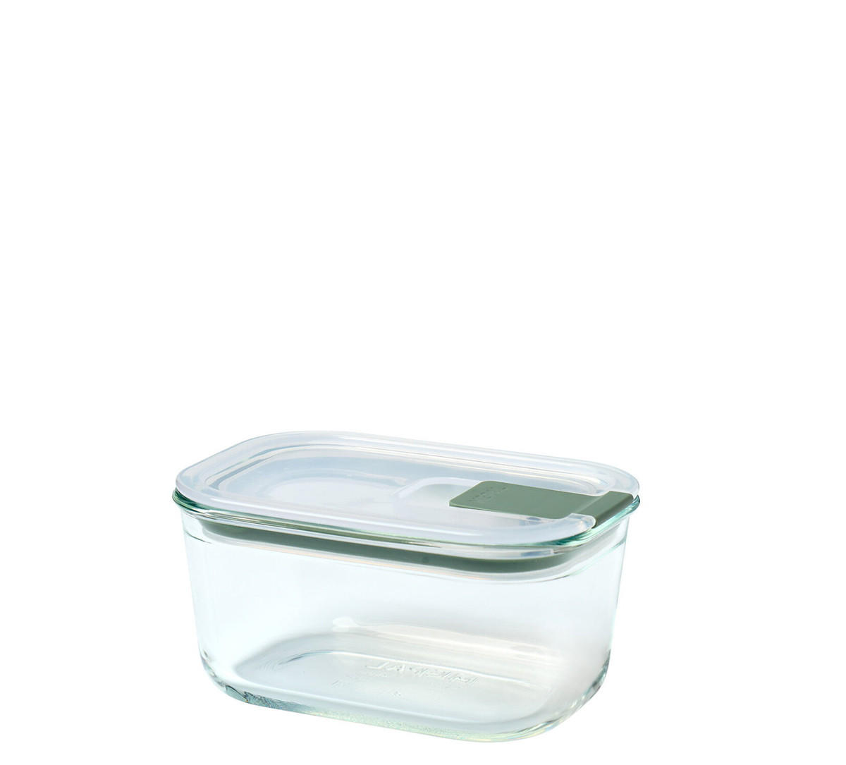 FRISCHHALTEDOSE 0,45 l  - Transparent/Olivgrün, KONVENTIONELL, Glas/Kunststoff (13,9/9,9/7cm) - Mepal