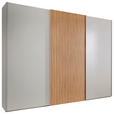 SCHWEBETÜRENSCHRANK  in Champagner, Eiche Bianco  - Eiche Bianco/Champagner, Design, Holz/Holzwerkstoff (250/236/67cm) - Novel