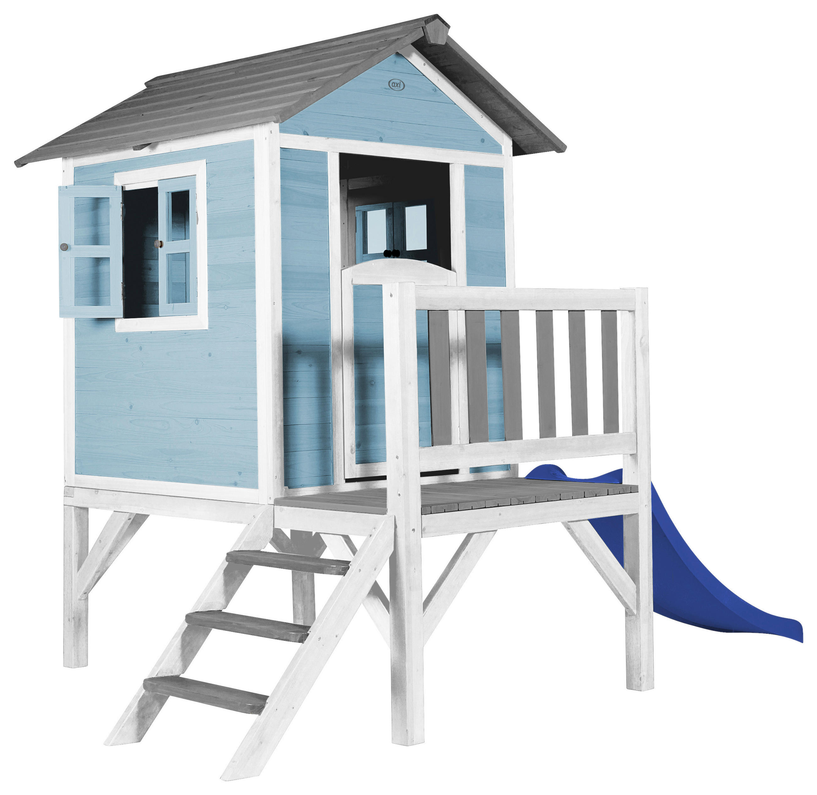 SPIELHAUS 240/189/167 cm  - Blau/Weiss, Konventionell, Holz/Kunststoff (240/189/167cm)
