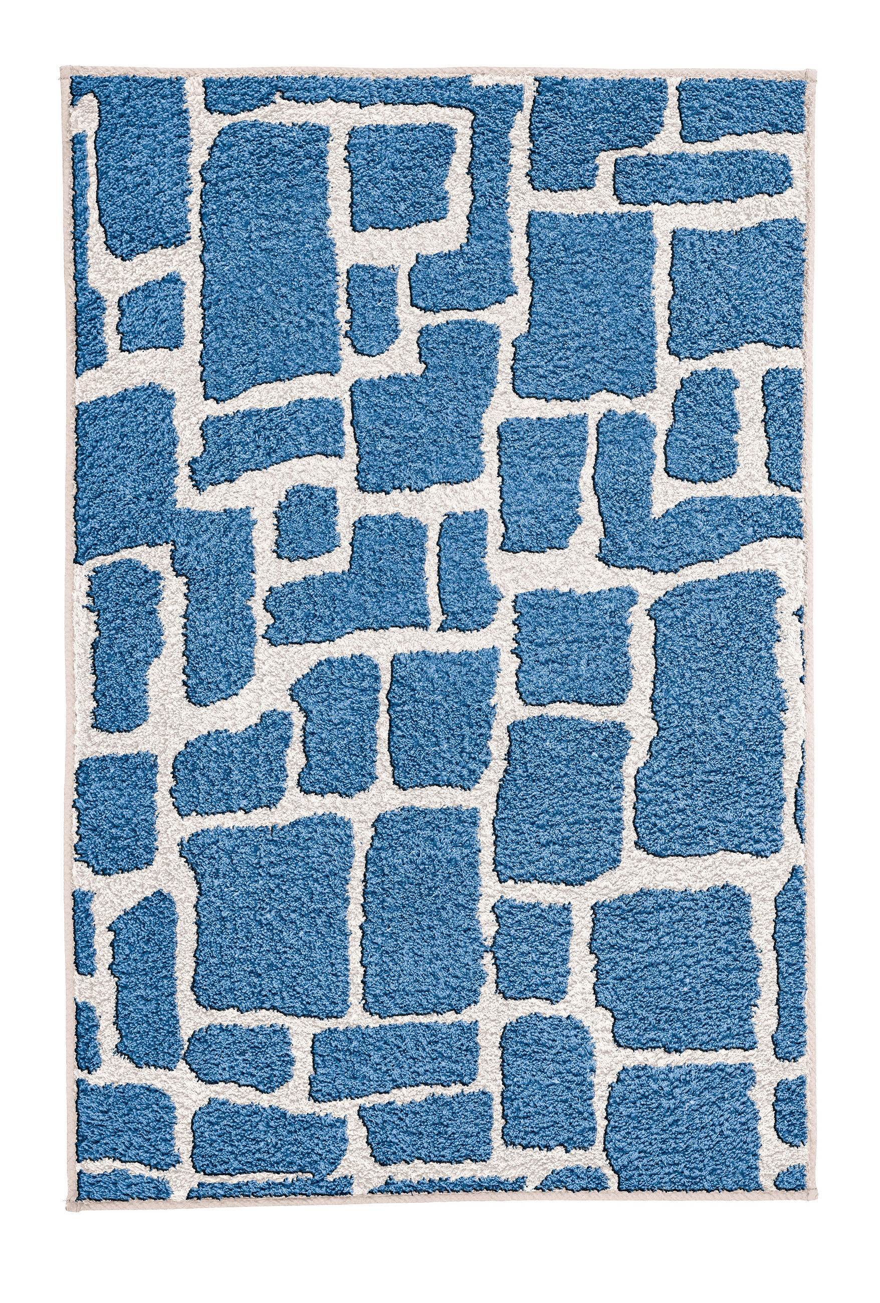 BADTEPPICH Santorini Blau 70/120/120 cm  - Blau, Basics, Kunststoff/Textil (70/120/120cm) - Kleine Wolke