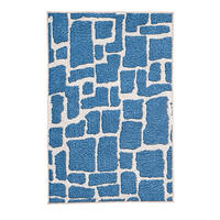 BADTEPPICH Santorini Blau 55/65/65 cm  - Blau, Basics, Kunststoff/Textil (55/65/65cm) - Kleine Wolke