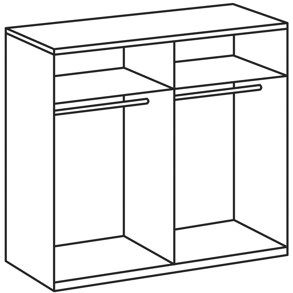 Thumbnail - Mid.you Schwebetürenschrank, Graphit, Grau, Schwarz, Metall, 2 Fächer, 180x210x65 cm, BQ - Bündnis für Qualität, Made in...
