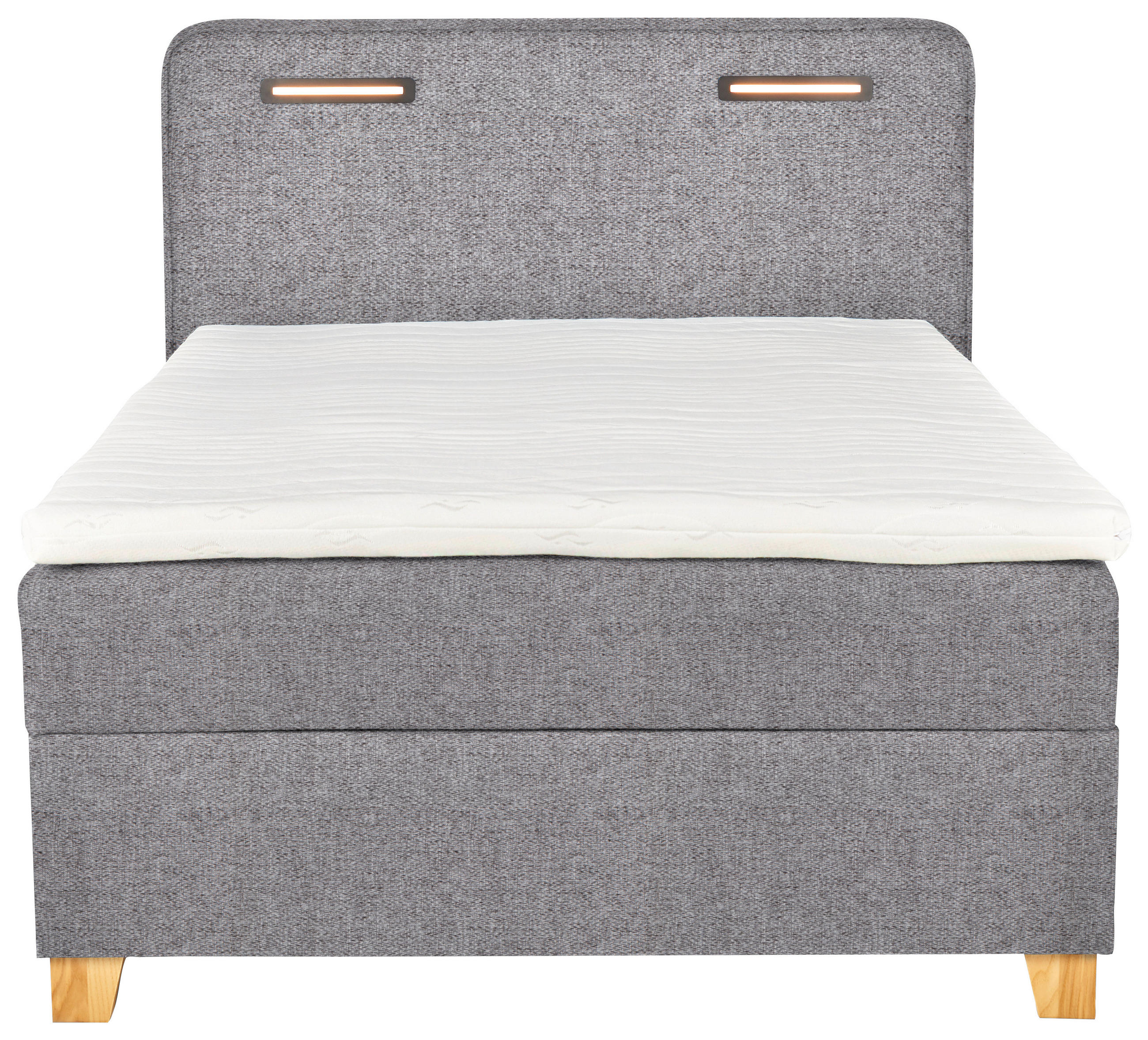 BOXBETT 100/200 cm  in Grau  - Türkis/Eichefarben, Konventionell, Holz/Holzwerkstoff (100/200cm) - Moderano