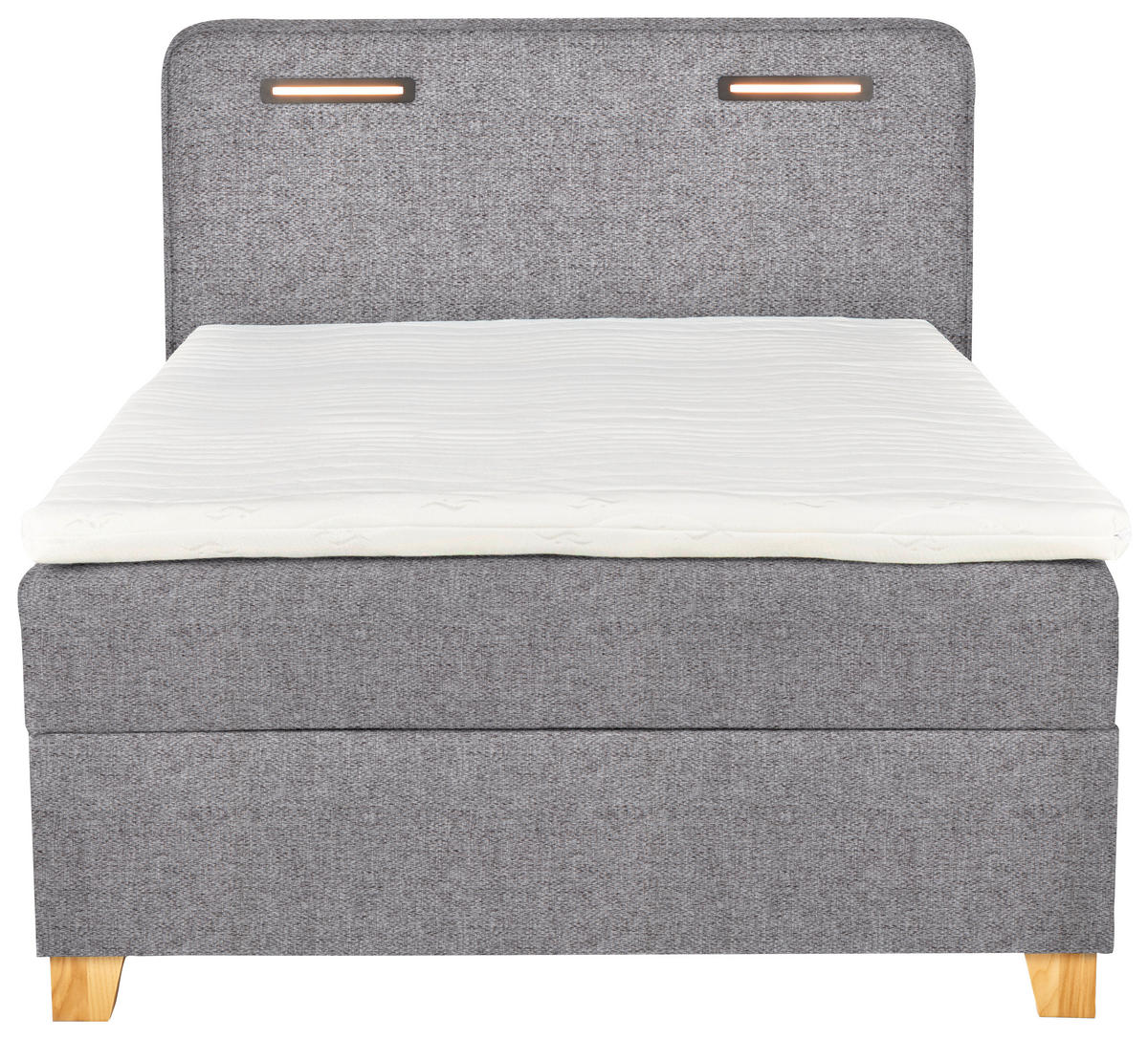 BOXBETT 120/200 cm  in Grau  - Grau, Konventionell, Holz/Textil (120/200cm) - Moderano