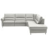 ECKSOFA in Echtleder Weiss  - Weiss/Beige, Design, Leder/Metall (288/249cm) - Beldomo Premium
