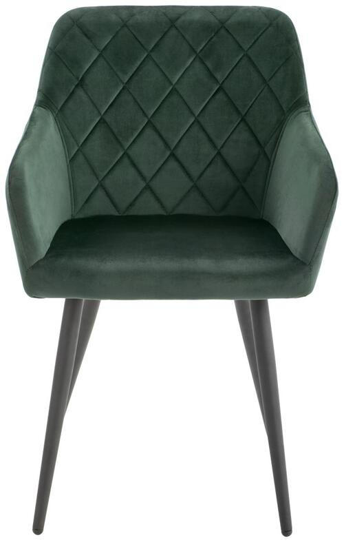 KAROSSZÉK fekete, sötétzöld  - fekete/sötétzöld, Trend, textil/fa (54/86/60cm) - Livetastic