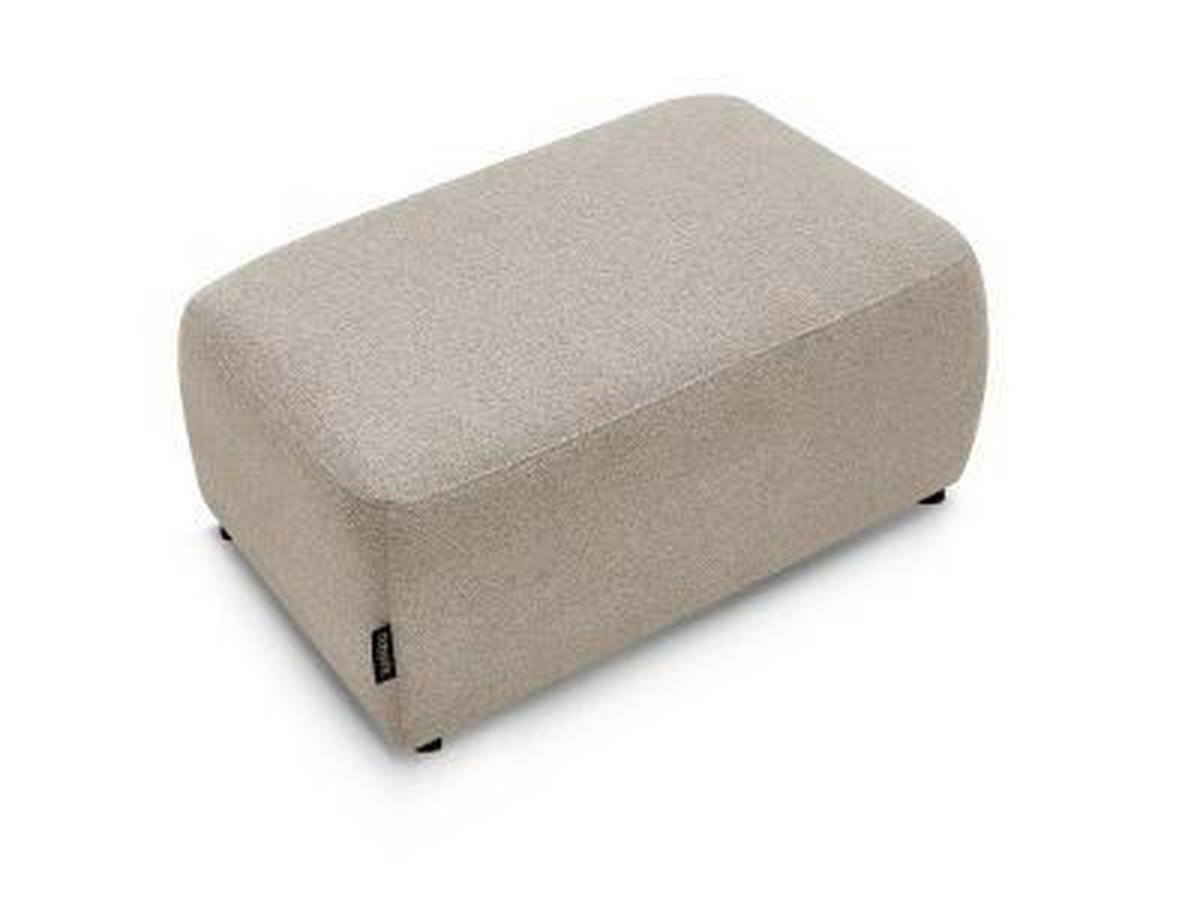 HOCKER ATILLA Flachgewebe Taupe  - Taupe/Schwarz, MODERN, Kunststoff/Textil (92/44/48cm)
