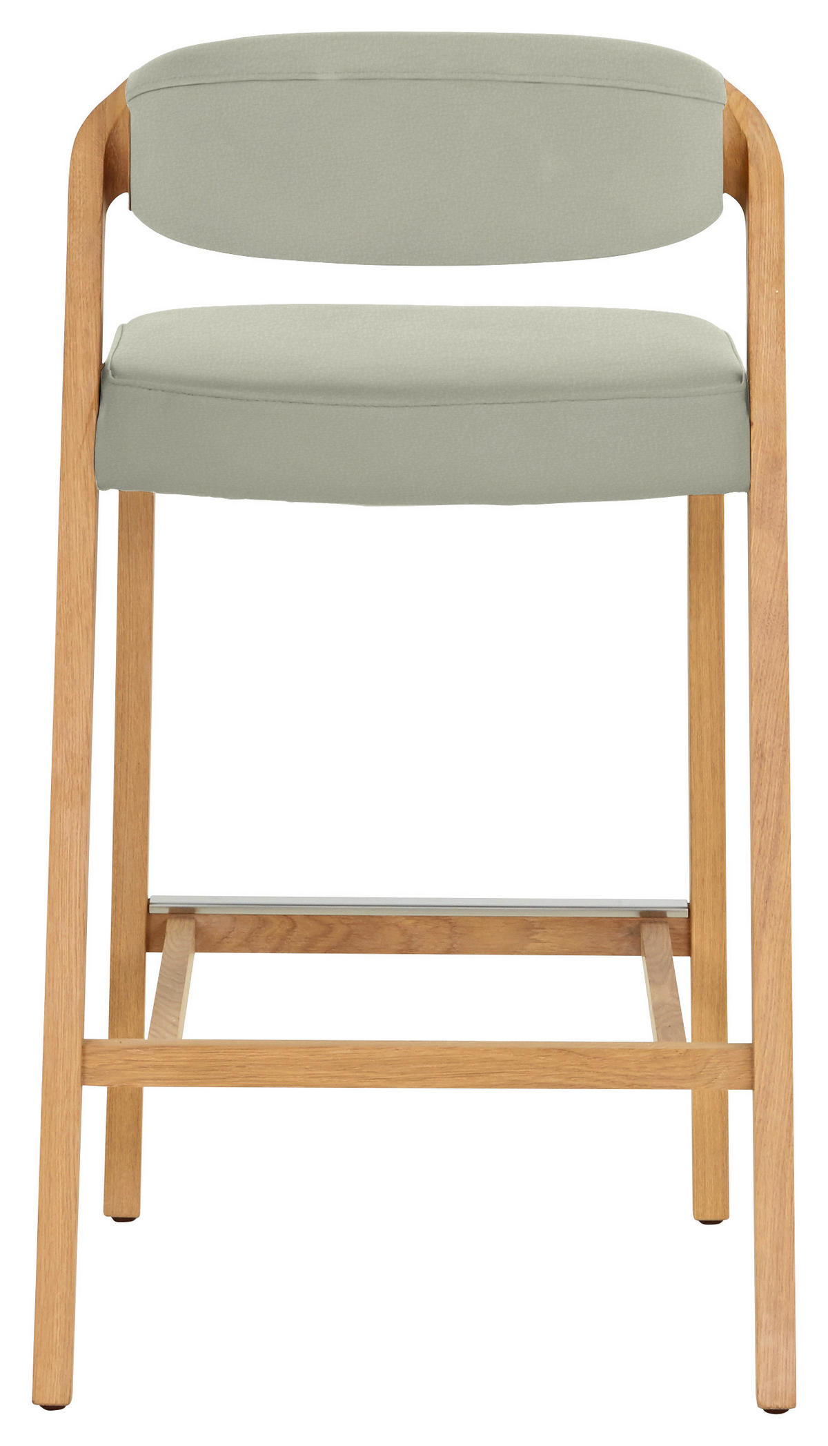 TRESENSTUHL in Wildeiche, Grauweiß  - Wildeiche/Grauweiß, Natur, Leder/Holz (51/93/49cm) - Voglauer