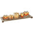 Teelichthalter Set 6 tlg. - Naturfarben, Basics, Glas/Holz (64,5/20/3cm) - X-Mas Teelichthalter Set 6 tlg. - Naturfarben, Basics, Glas/Holz (64,5/20/3cm) - X-Mas