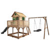 SPIELTURM 613/291/277 cm  - Braun/Grau, Konventionell, Holz (613/291/277cm)
