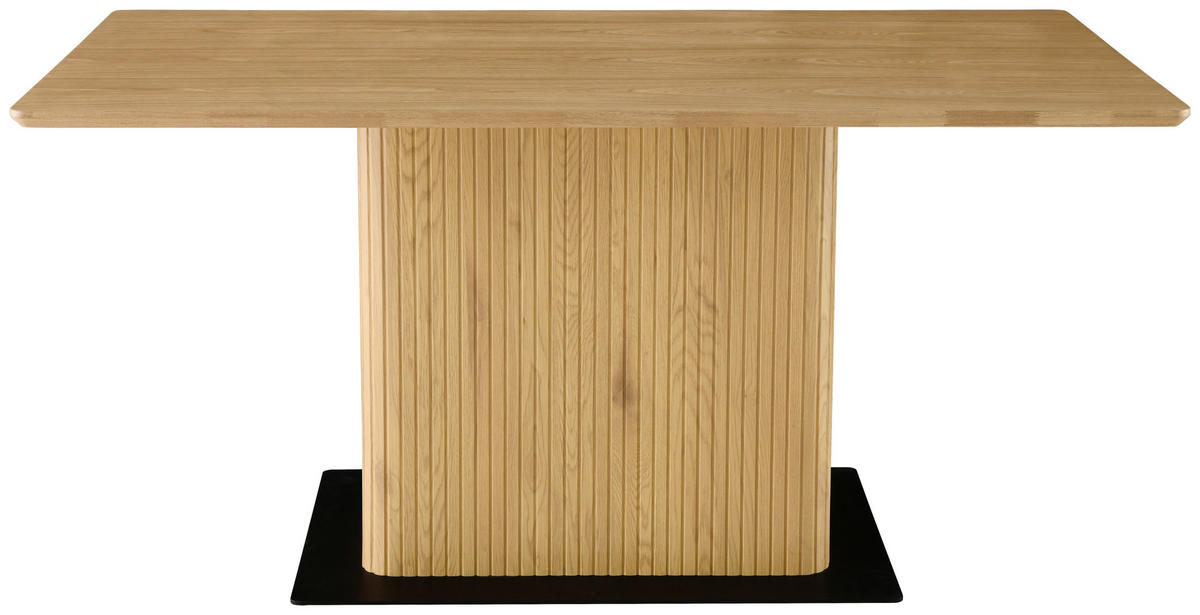 ESSTISCH Eiche furniert rechteckig Eichefarben  - Eichefarben/Schwarz, LIFESTYLE, Holz/Holzwerkstoff (160/90/75cm) - MID.YOU