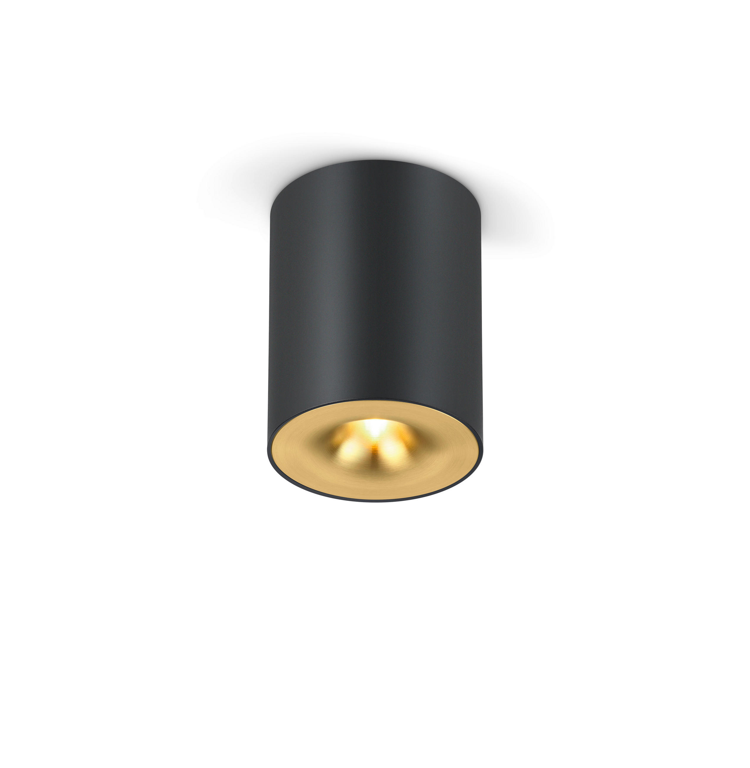 LED-DECKENLEUCHTE Nio 7.8/10 cm  - Goldfarben/Schwarz, Design, Metall (7.8/10cm) - Helestra