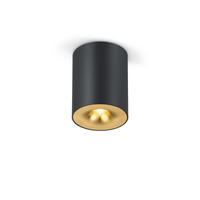 LED-DECKENLEUCHTE Nio 7.8/10 cm  - Goldfarben/Schwarz, Design, Metall (7.8/10cm) - Helestra