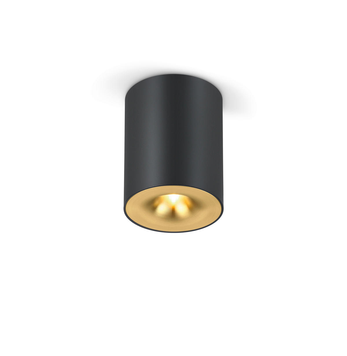 LED-DECKENLEUCHTE Nio 7.8/10 cm  - Goldfarben/Schwarz, Design, Metall (7.8/10cm) - Helestra