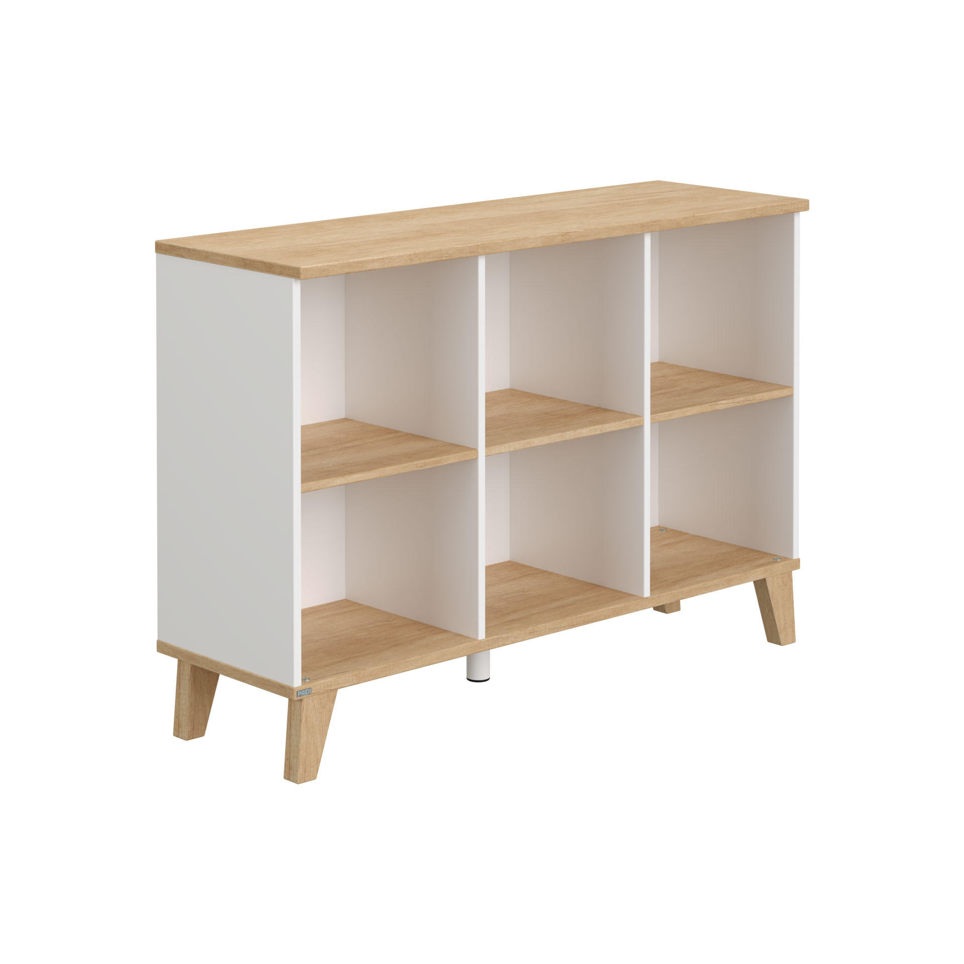 SIDEBOARD  in 124/85/40 cm  - Eichefarben/Weiß, KONVENTIONELL, Holzwerkstoff (124/85/40cm) - Paidi